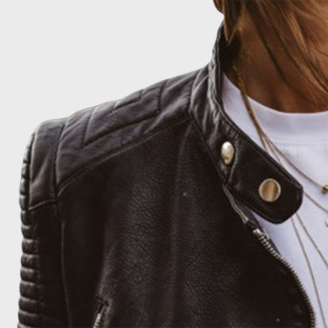 Lāsma Leather Jacket – sieviešu īstā ādas jaka ar elegantām līnijām