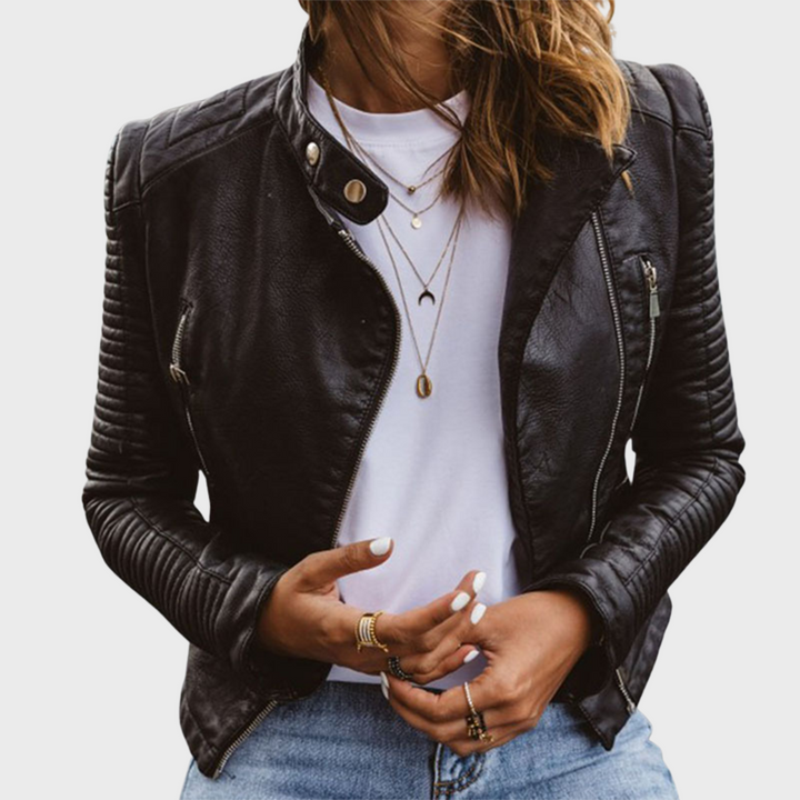 Lāsma Leather Jacket – sieviešu īstā ādas jaka ar elegantām līnijām