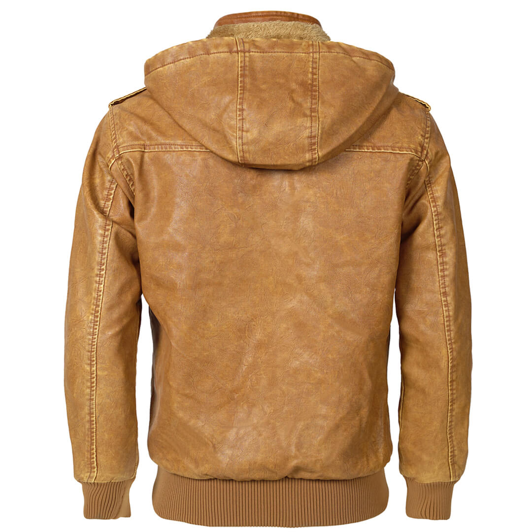 Veste en Cuir de Luxe | Ekskluzīva luksusa ādas jaka ar noņemamu kapuci