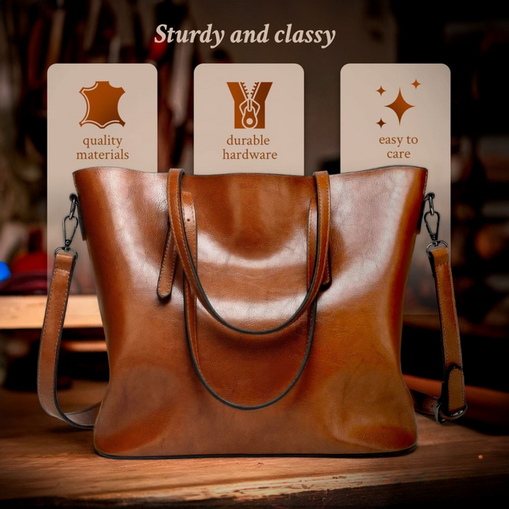 Viktorija Charm – ādas plecu soma ar vintāžas šarmu un mūžīgu eleganci