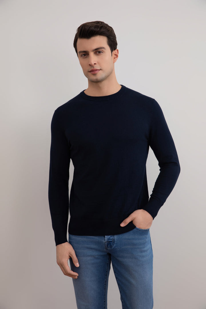 Artūrs Knitwear – vīriešu 100% kokvilnas džemperis ar klasisku piegriezumu