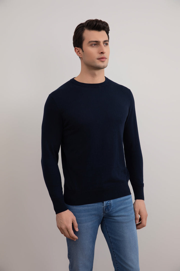 Artūrs Knitwear – vīriešu 100% kokvilnas džemperis ar klasisku piegriezumu