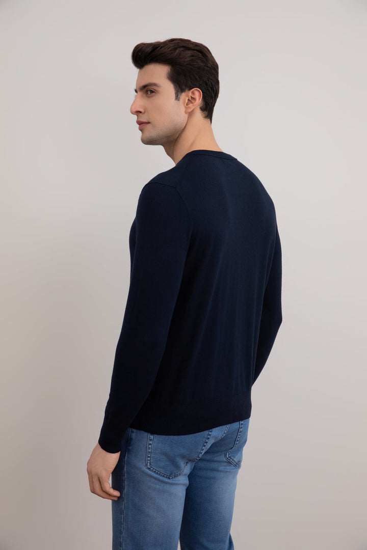 Artūrs Knitwear – vīriešu 100% kokvilnas džemperis ar klasisku piegriezumu