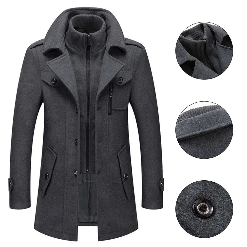 Rihards Classic Double Collar – eleganta vīriešu jaka ar dubultu apkakli 