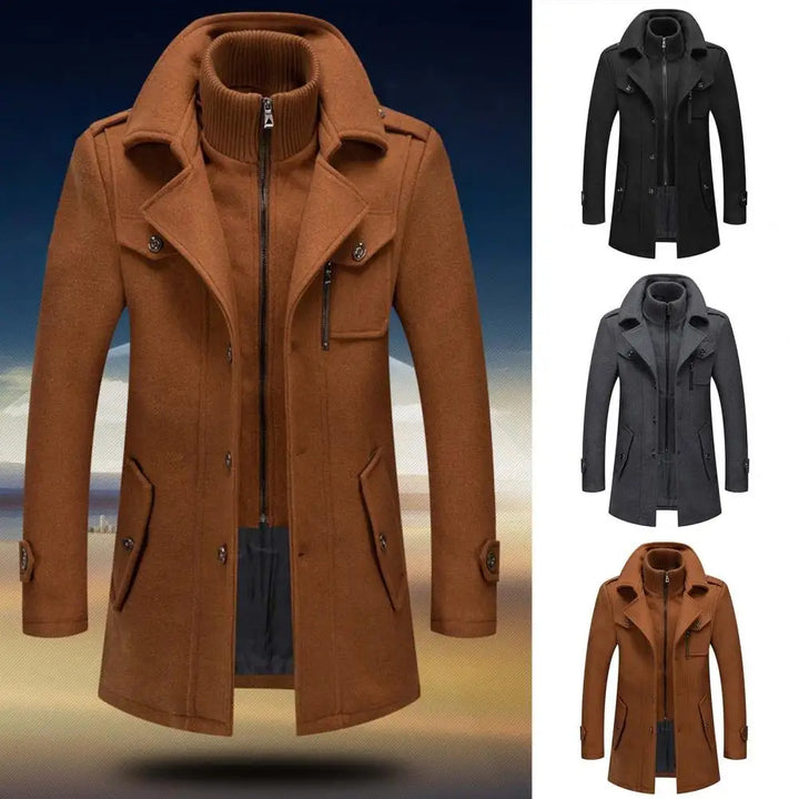 Rihards Classic Double Collar – eleganta vīriešu jaka ar dubultu apkakli 